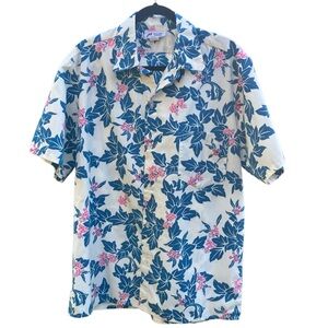 Vintage Malihini Hawaii Men’s Floral Hawaiian Shirt Made in USA